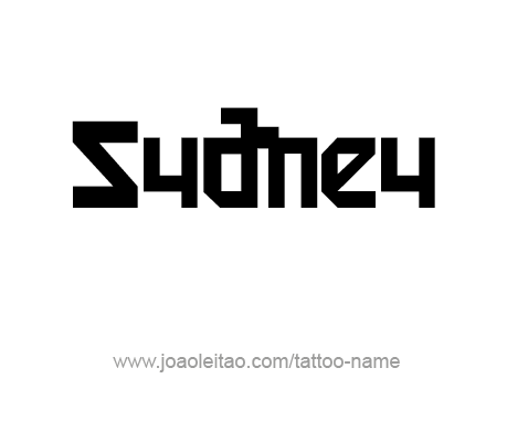 Tattoo Design City Name Sydney