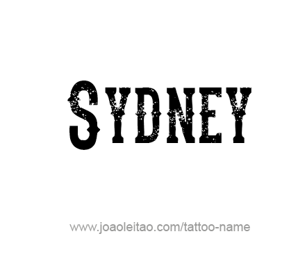 Tattoo Design City Name Sydney