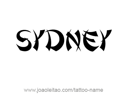 Tattoo Design City Name Sydney