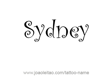 Tattoo Design City Name Sydney