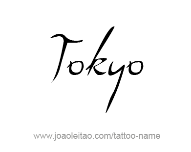 Tattoo Design City Name Tokyo