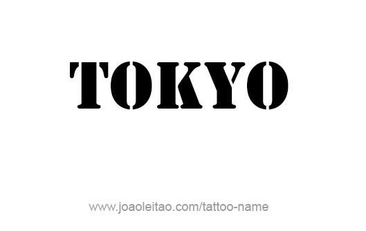 Tattoo Design City Name Tokyo