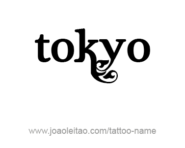 Tattoo Design City Name Tokyo