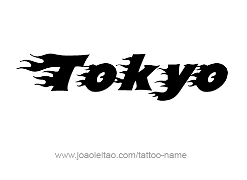 Tattoo Design City Name Tokyo