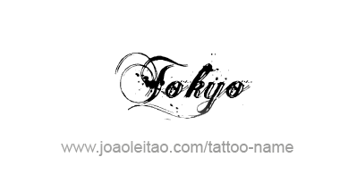 Tattoo Design City Name Tokyo