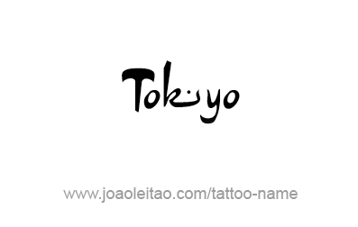 Tattoo Design City Name Tokyo