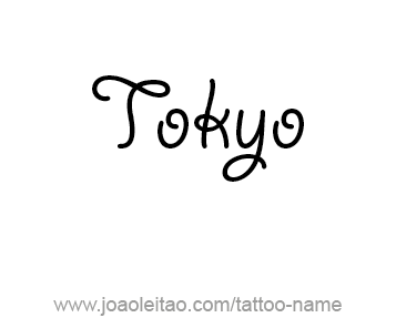 Tattoo Design City Name Tokyo