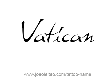 Tattoo Design City Name Vatican