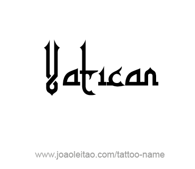 Tattoo Design City Name Vatican