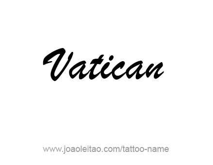 Tattoo Design City Name Vatican