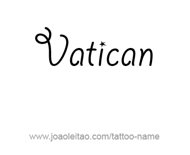 Tattoo Design City Name Vatican