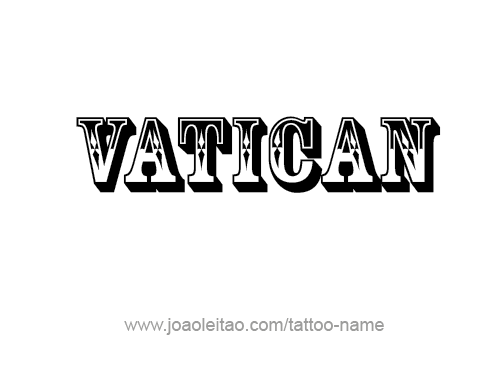 Tattoo Design City Name Vatican