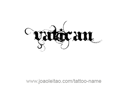 Tattoo Design City Name Vatican