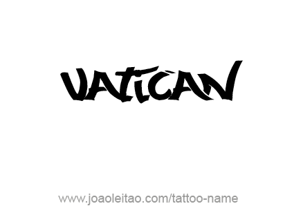 Tattoo Design City Name Vatican