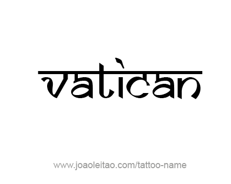 Tattoo Design City Name Vatican