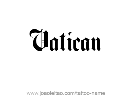 Tattoo Design City Name Vatican