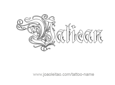 Tattoo Design City Name Vatican