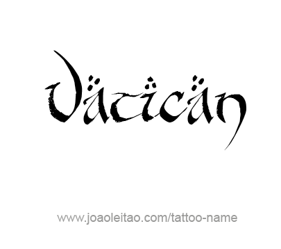 Tattoo Design City Name Vatican