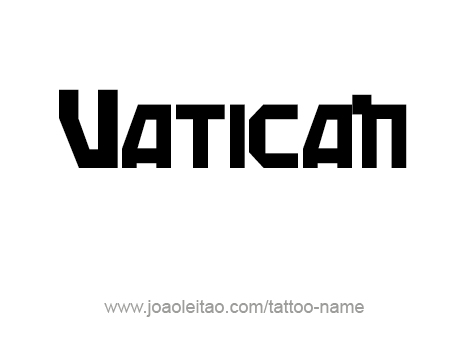 Tattoo Design City Name Vatican