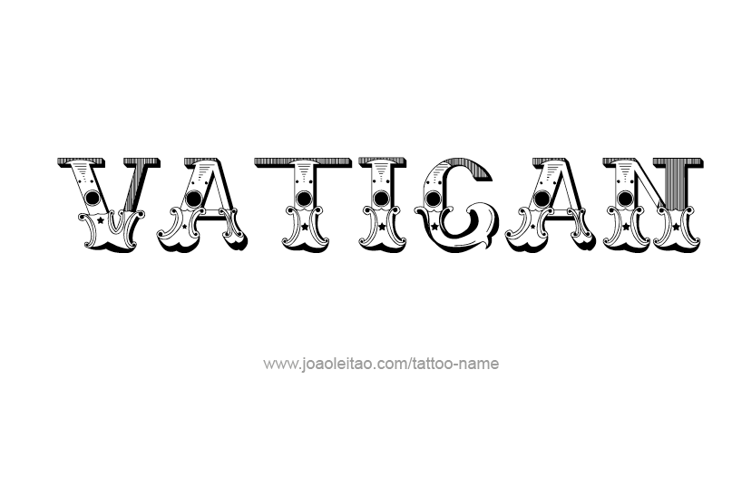 Tattoo Design City Name Vatican