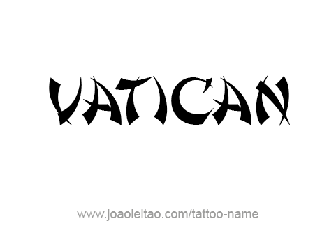 Tattoo Design City Name Vatican