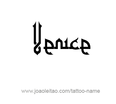 Tattoo Design City Name Venice