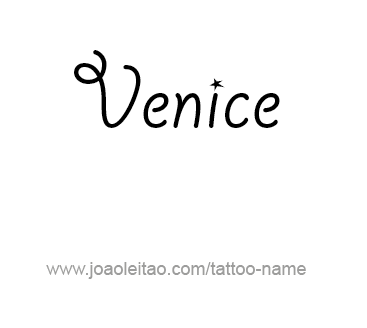 Tattoo Design City Name Venice