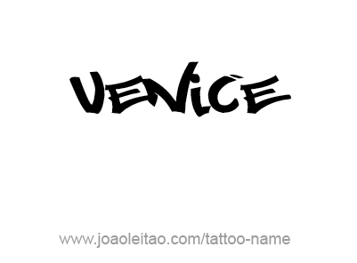 Tattoo Design City Name Venice