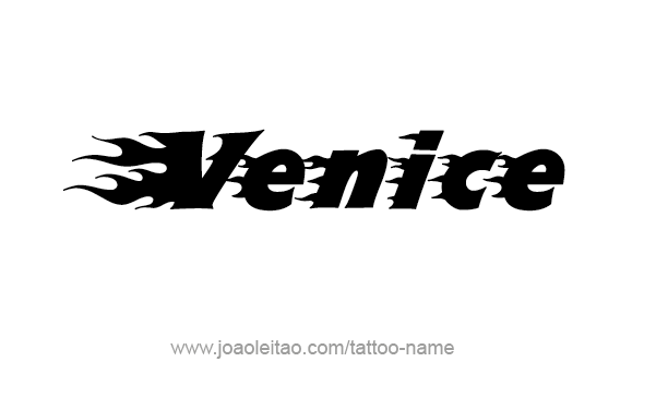 Tattoo Design City Name Venice