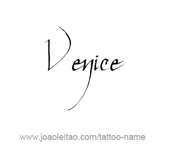 Tattoo Design City Name Venice