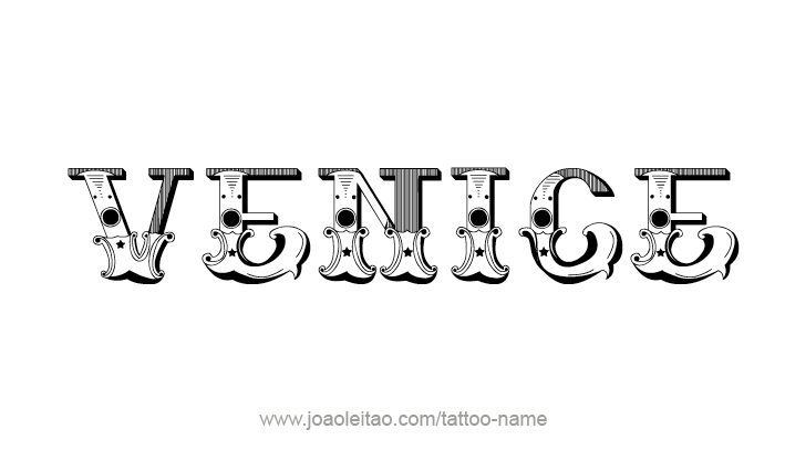 Tattoo Design City Name Venice