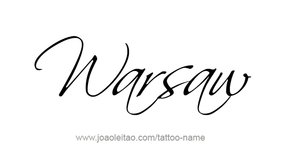 Tattoo Design City Name Warsaw