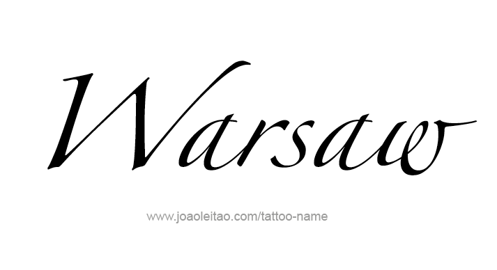 Tattoo Design City Name Warsaw