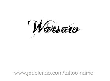 Tattoo Design City Name Warsaw