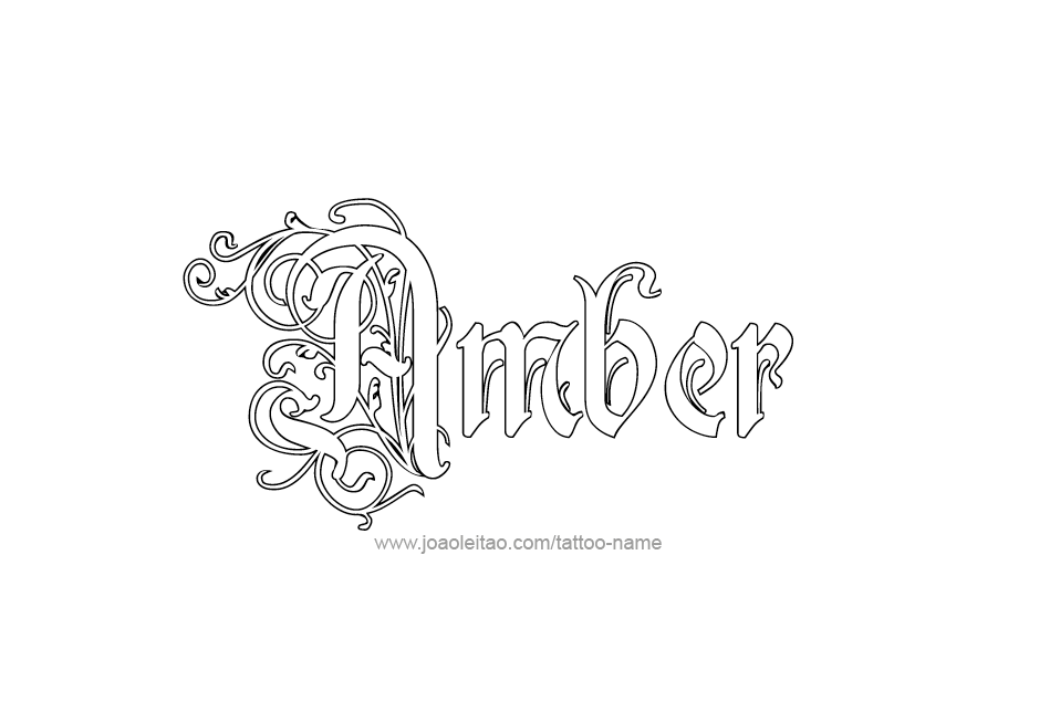 Tattoo Design Color Name Amber