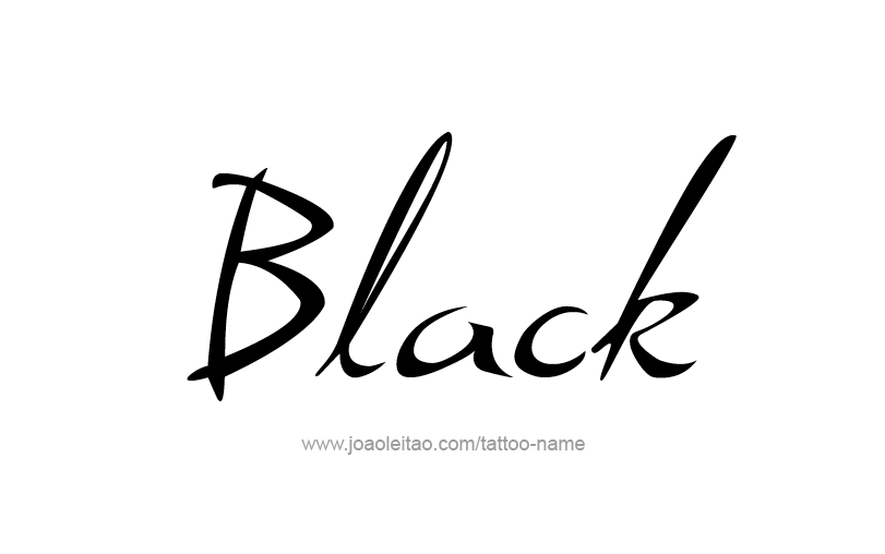 Tattoo Design Color Name Black