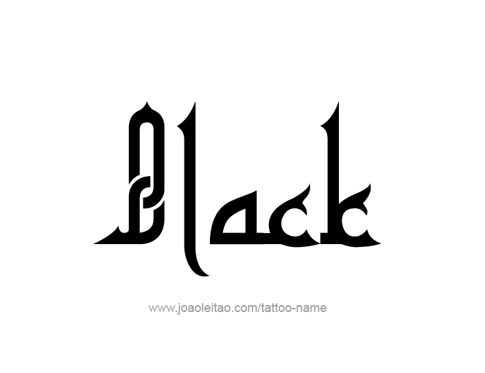 Tattoo Design Color Name Black