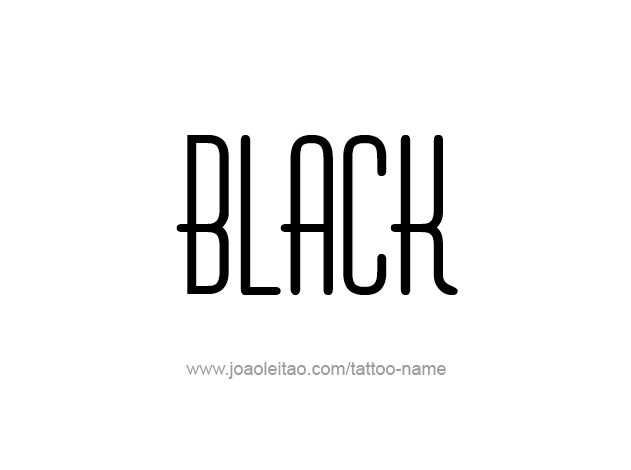 Tattoo Design Color Name Black