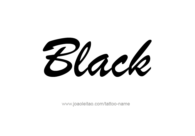 Tattoo Design Color Name Black