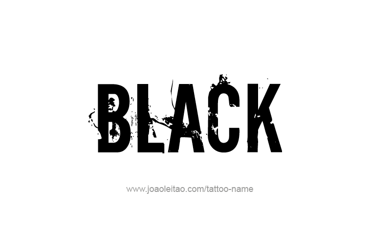 Tattoo Design Color Name Black