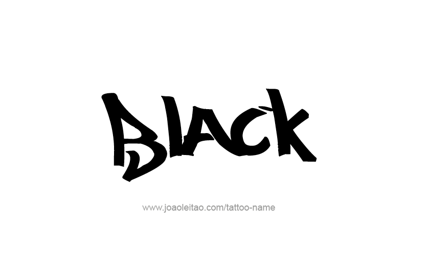 Tattoo Design Color Name Black