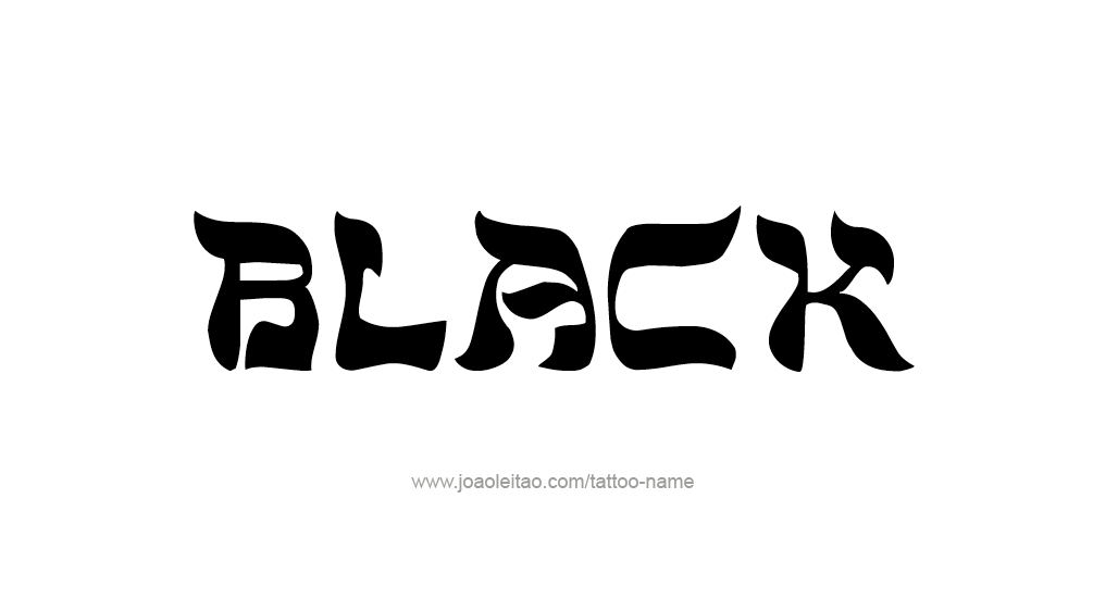 Tattoo Design Color Name Black