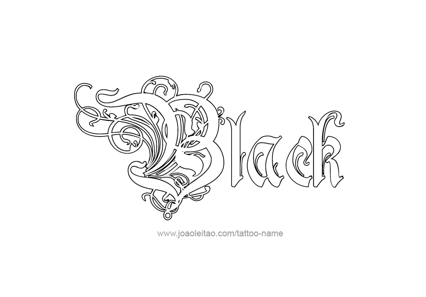 Tattoo Design Color Name Black