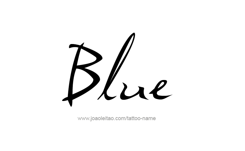 Tattoo Design Color Name Blue