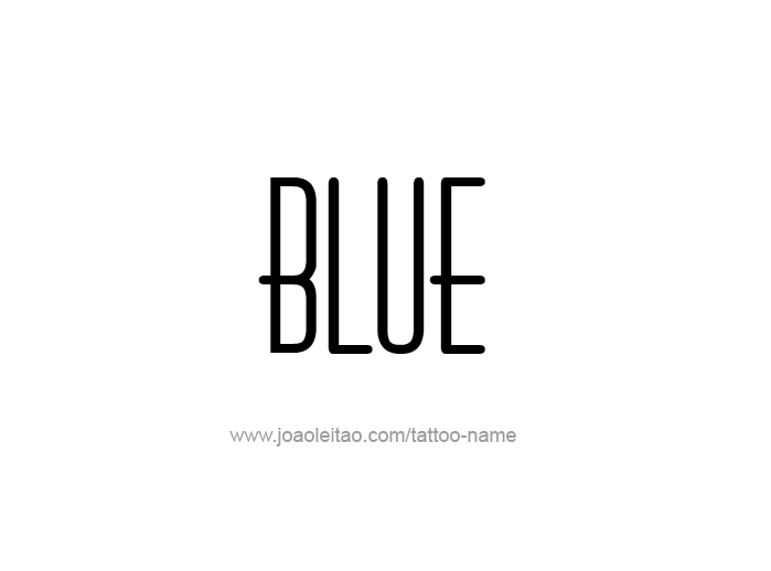 Tattoo Design Color Name Blue