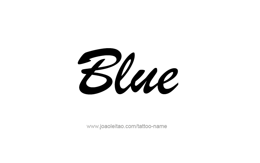 Tattoo Design Color Name Blue