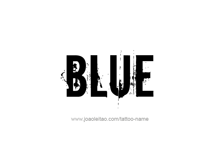 Tattoo Design Color Name Blue