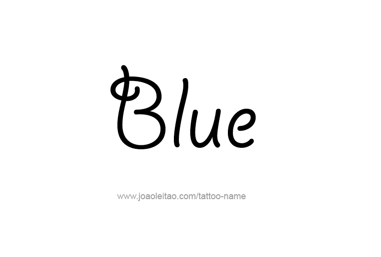 Tattoo Design Color Name Blue