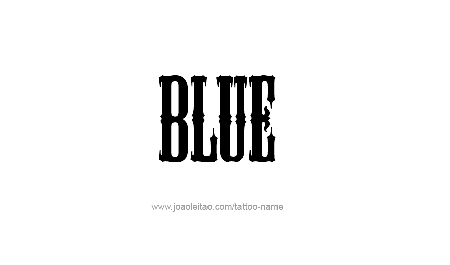 Tattoo Design Color Name Blue