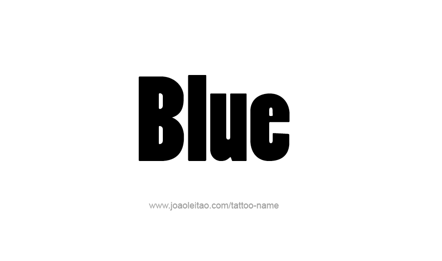 Tattoo Design Color Name Blue